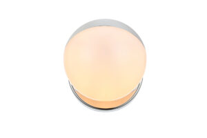 Majesty 1 light Chrome and frosted white Bath Sconce
