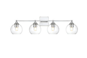 Foster 4 light Chrome and Clear Bath Sconce