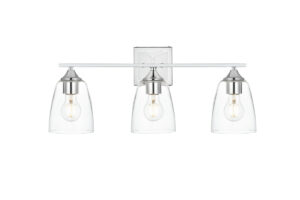 Harris 3 light Chrome and Clear Bath Sconce