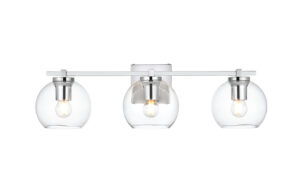 Juelz 3 light Chrome and Clear Bath Sconce