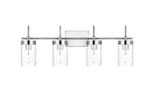 Benny 4 light Chrome and Clear Bath Sconce