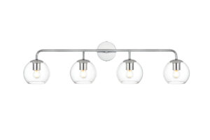 Genesis 4 light Chrome and Clear Bath Sconce
