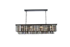 Sydney 12 light Matte Black Chandelier Silver Shade (Grey) Royal Cut Crystal