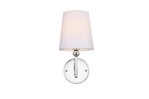 Colson 1 light Chrome and Clear Bath Sconce