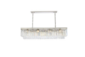 Sydney 12 light polished nickel Chandelier Clear Royal Cut Crystal