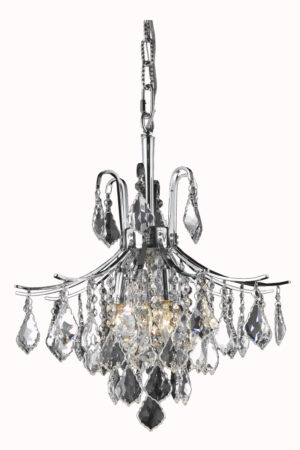 Amelia Collection Pendant D16in H20in Lt:6 Chrome Finish 