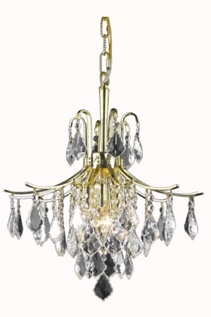 Amelia Collection Pendant D16in H20in Lt:6 Gold Finish 