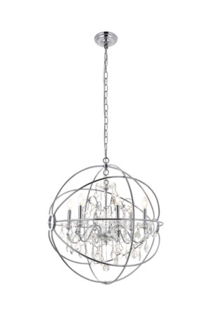 Cordelia 6 Light Chrome Crystal Pendant