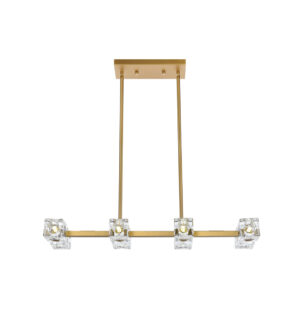 Lyra 30 inch Pendant Light in Satin Gold