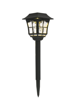 Outdoor black LED 3000K pathway light in pack of 6