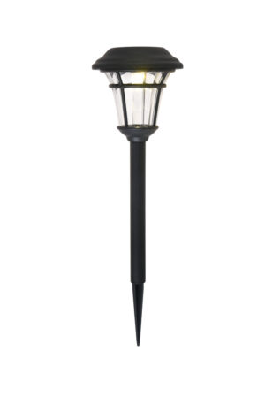 Outdoor black LED 3000K pathway light in pack of 6