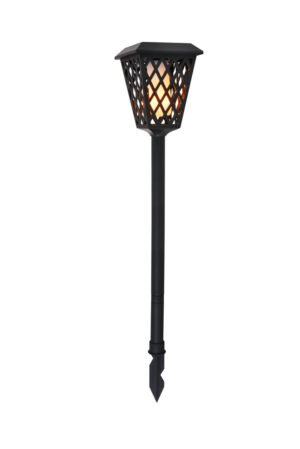 Outdoor black LED 1800K pathway light in pack of 2