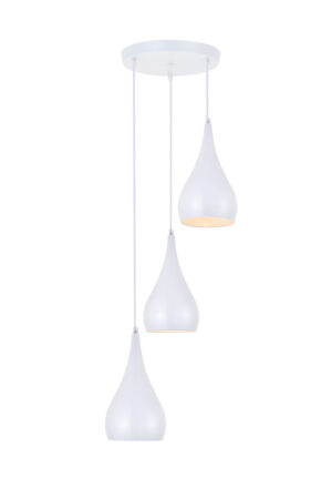 Nora 3 Light White Pendant