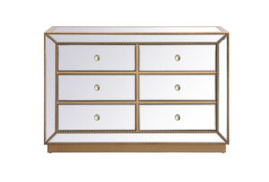 48 inch mirrored cabinet in antique gold