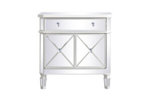 32 inch mirrored cabinet in antique white