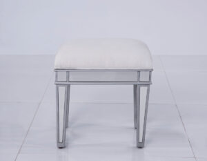 Chair 18 in. x 14 in. x 18 in. in silver paint