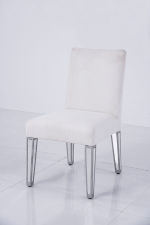 Chair 20 in. x 26 in. x 38 in. in silver paint