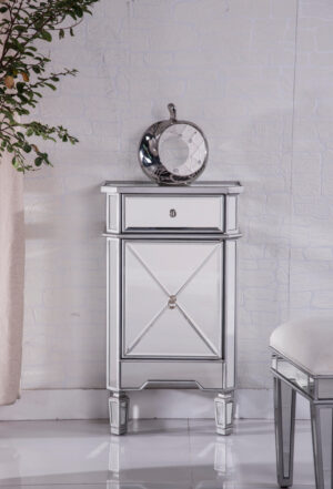 1 Drawer 1 Door Cabinet 18 in. x 12 in. x 32 in. in silver paint