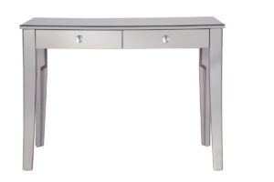 2 Drawers Dressing table 42 in. x 18 in. x 31 in. in silver paint