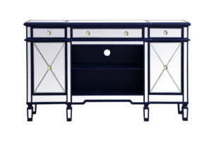 Contempo 60 in. mirrored credenza in blue