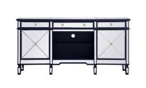 Contempo 72 in. mirrored credenza in blue