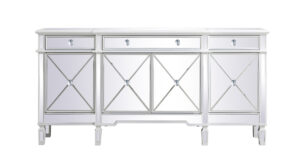 72 inch mirrored credenza in antique white