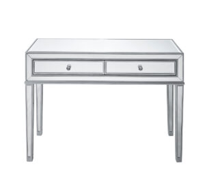 Desk 42in. W x 18in. D x 30in. H in antique silver paint