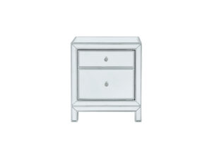 Nightstand 1 door 21in. W x 14in. D x 24in. H in antique silver paint