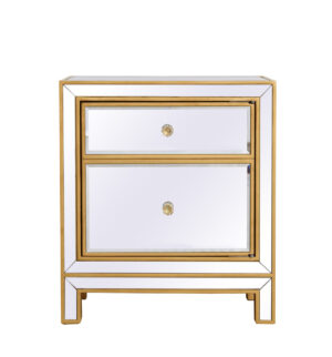 End table 1 door 21in. W x 14in. D x 24in. H in gold