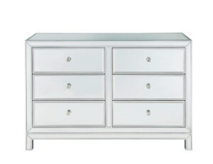 Dresser 6 drawers 48in. W x 18in. Din. x 32in. H in antique silver paint