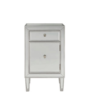 End table 1 drawer 18in. W x 13in. D x 29in. H in antique silver paint