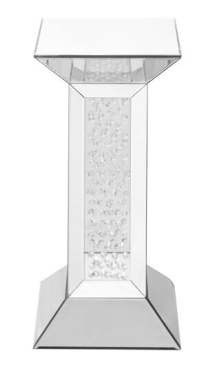 12 inch Crystal End Table in Clear Mirror Finish