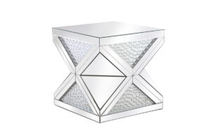23 inch Crystal End Table Clear Royal Cut Crystal