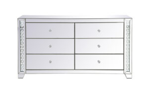 Raiden 60 inch LED mirrored 6 drawers chest