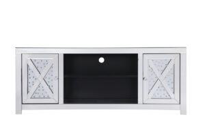 59 in. crystal mirrored TV stand