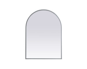 Metal Frame Arch Mirror 22x30 Inch in Silver