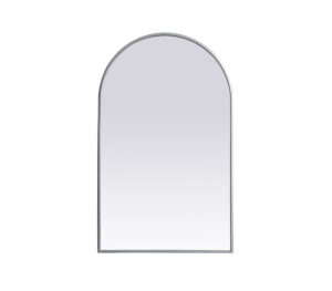 Metal Frame Arch Mirror 22x36 Inch in Silver