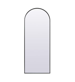 Metal Frame Arch Full Length Mirror 28x74 Inch in Black