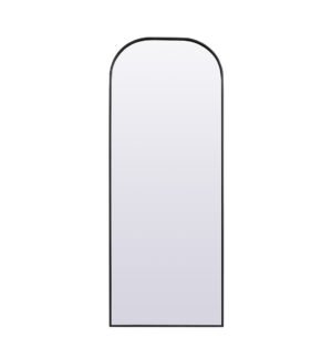 Metal Frame Arch Full Length Mirror 28x74 Inch in Black