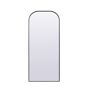 Metal Frame Arch Full Length Mirror 32x76 Inch in Black