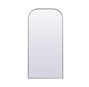 Metal Frame Arch Full Length Mirror 35x72 Inch in Silver