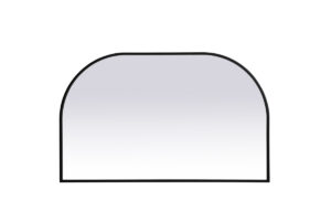 Metal Frame Arch Mirror 39x24 Inch in Black