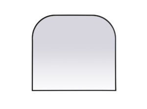 Metal Frame Arch Mirror 42x38 Inch in Black