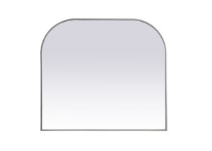 Metal Frame Arch Mirror 42x38 Inch in Silver