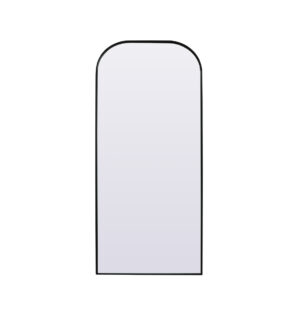 Metal Frame Arch Full Length Mirror 32x76 Inch in Black