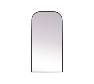 Metal Frame Arch Full Length Mirror 35x72 Inch in Black