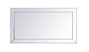 Iris beaded mirror 60 x 32 inch in antique silver