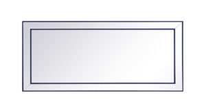Iris beaded mirror 72 x 32 inch in blue