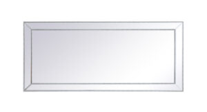 Iris beaded mirror 72 x 32 inch in antique silver