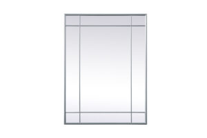 French Panel Wall Mirror 30x40 Inch In Silver